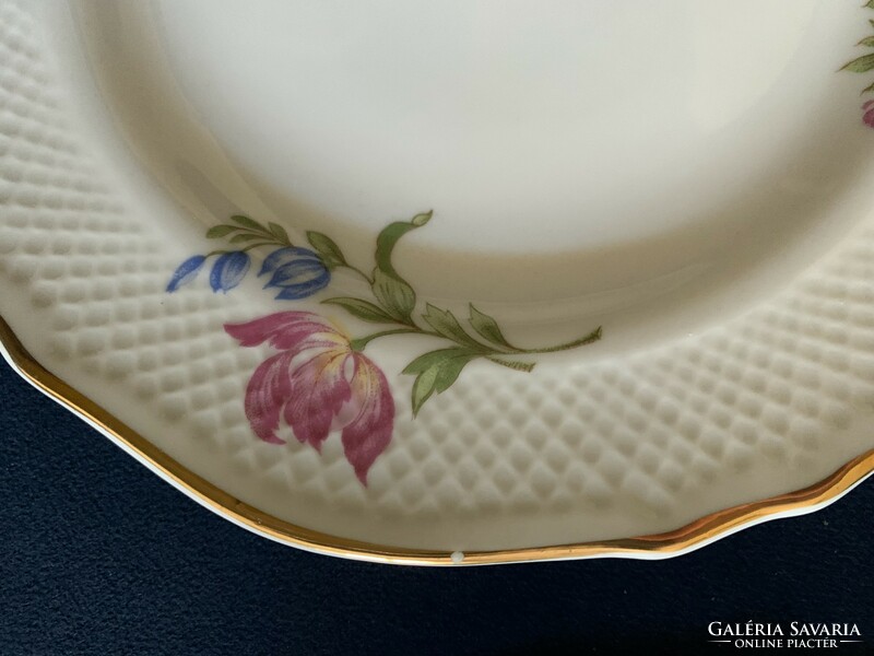 Hollóházi Hajnalka mintás 6 személyes szendvicses, süteményes porcelán készlet