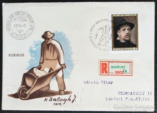 Ff2579 / 1969 János the Great Balogh. Stamp ran on fdc