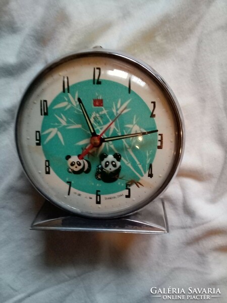 Retro Chinese panda alarm clock