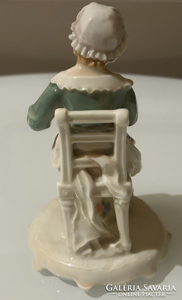 Ens porcelain reading lady statue