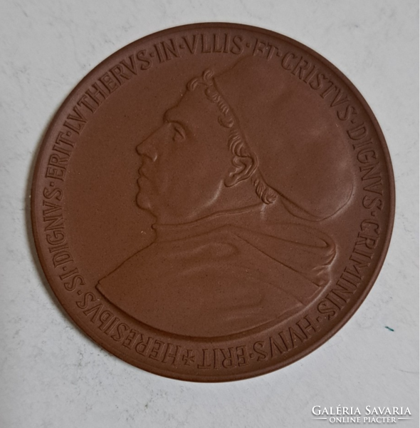 Martin luther Meissen ceramic plaque (59mm) d-4