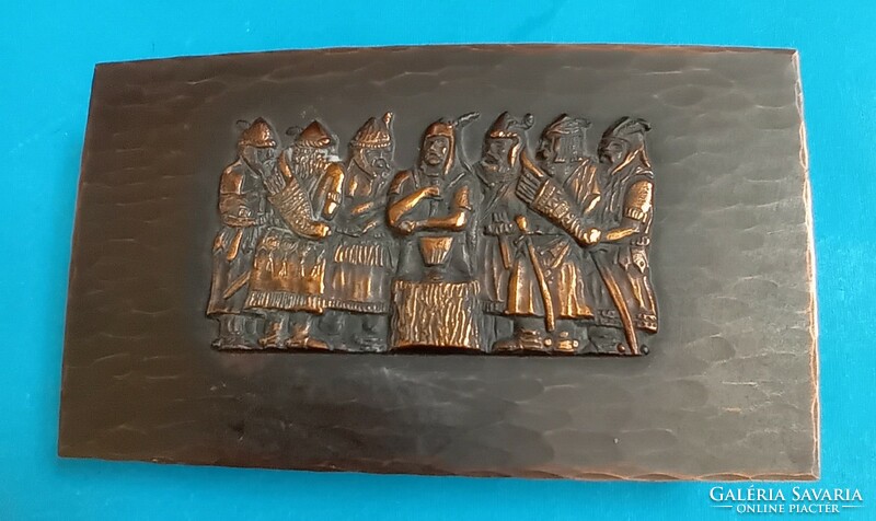 Bronze box, the blood contract of the seven chieftains of the conquering tribes, tevan margit style lignifer