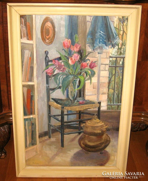 Wonderful guaranteed original ilona tokay / 1907-1988 / flower still life gallery