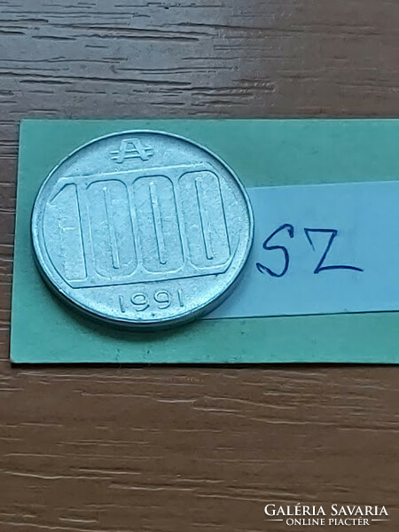 ARGENTÍNA 1000 AUSTRAL 1991  ALU.  SZ