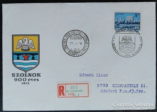 Ff3023 / 1975 landscapes - cities iv. - Szolnok stamp ran on fdc