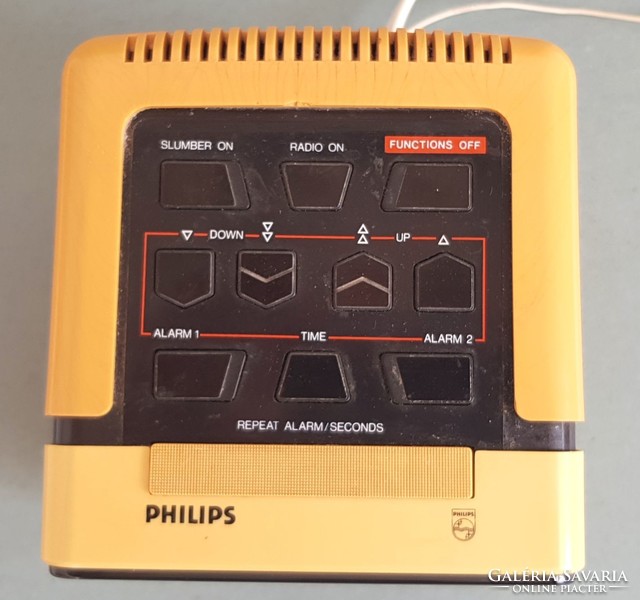 Vintage philips d3110/2 cube radio am/fm alarm clock