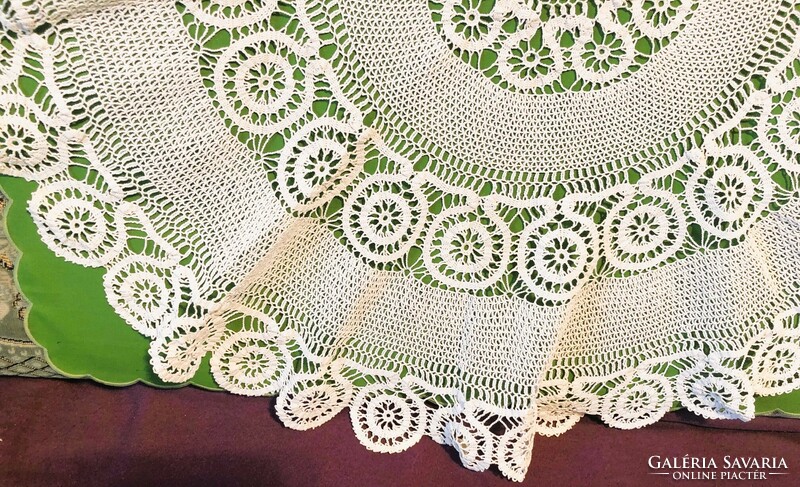 Beautiful crocheted tablecloth, handmade