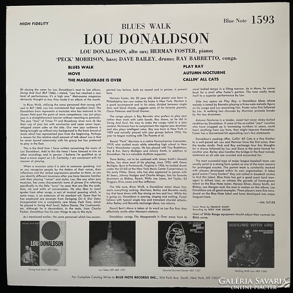 Lou donaldson - blues walk us lp vinyl