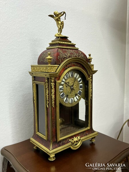 48 Cm high antique French graham dam boulle sculptural parlor clock