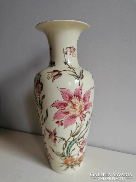 Zsolnay, orchid, hand-painted vase 35 cm high!