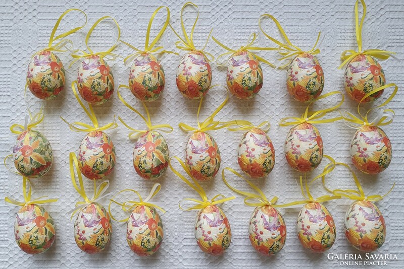 Easter paper coated egg decoration egg tree accessory bird flower pattern papier-mâché