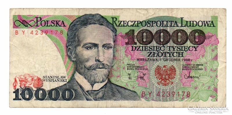 10.000       Złoty     1988   Lengyelország