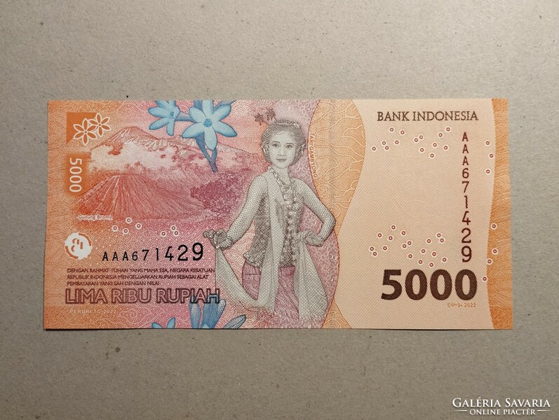 Indonesia-5000 rupees 2022 unc