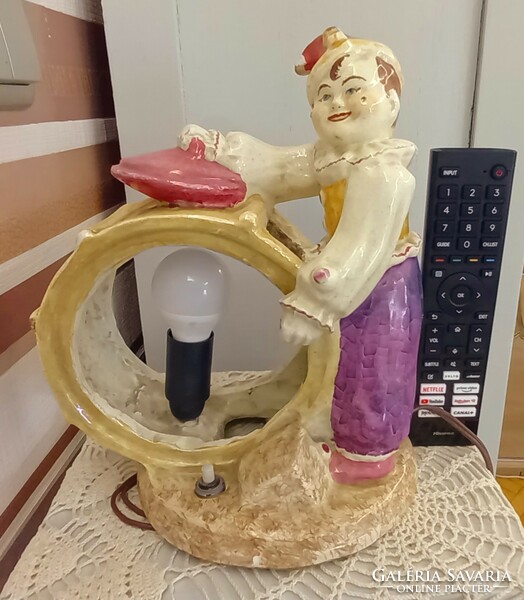 Art-deco table figure ceramic lamp!