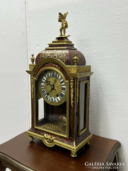 48 Cm high antique French graham dam boulle sculptural parlor clock