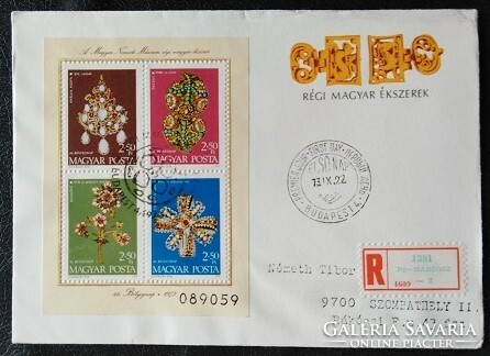 Ff2916a-d / 1973 stamp day - old Hungarian jewelry block of the Hungarian National Museum ran on fdc