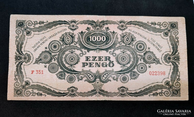 1000 Pengő 1945, VF+