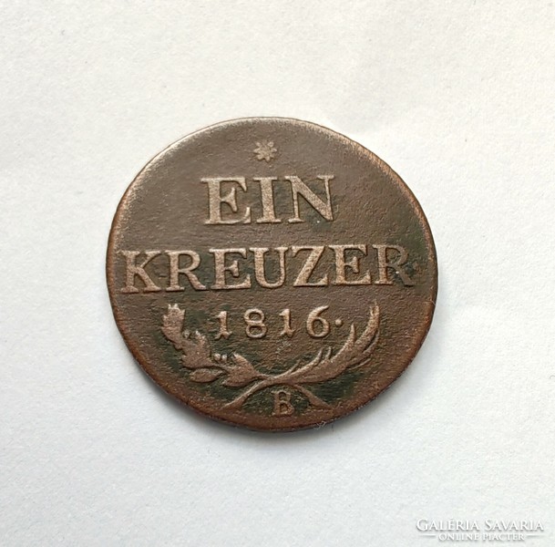 Ein Kreuzer / 1 Krajcár 1816 B