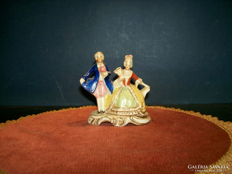 2 German porcelain figurines / courtship / 10 cm high