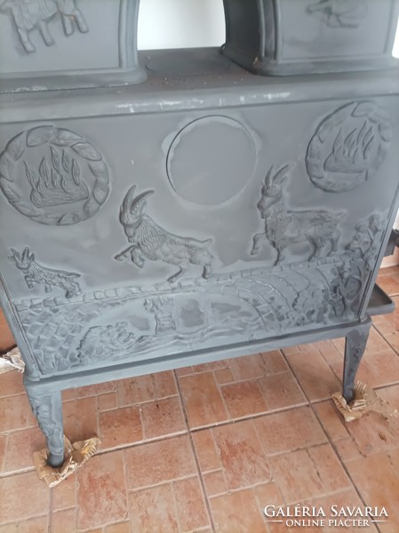 Antique iron stove is a rare specialty