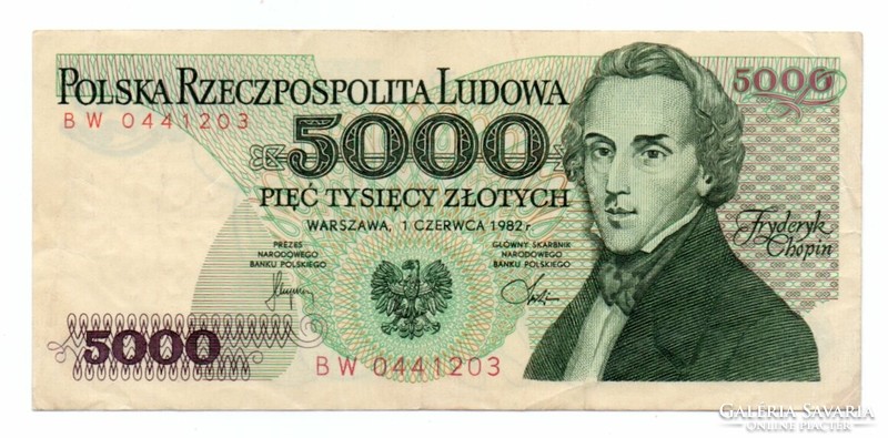 5.000       Złoty     1982   Lengyelország