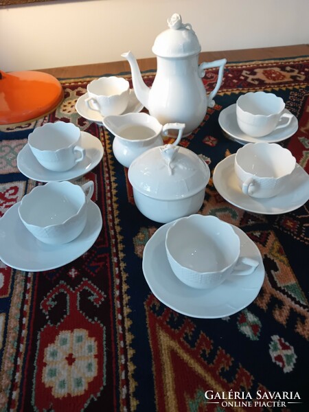 Herend white coffee set