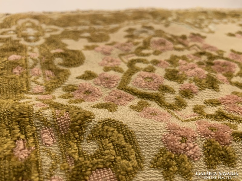 Large 83cm x 34cm Gold Moss Green Pink Velvet Brocade Table Centerpiece Runner