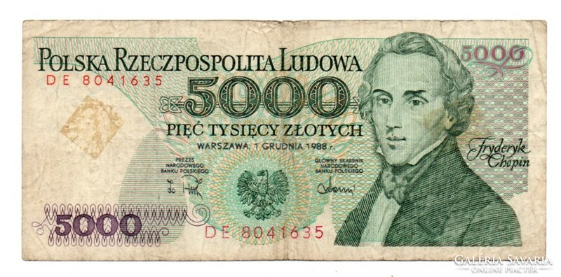 5.000       Złoty     1988   Lengyelország