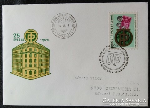 FF2940 / 1974 OTP bélyeg FDC-n futott