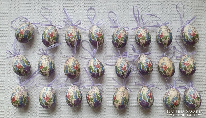 Húsvéti papír bevonatos tojás dekoráció tojásfa kellék pillangó virág mintával