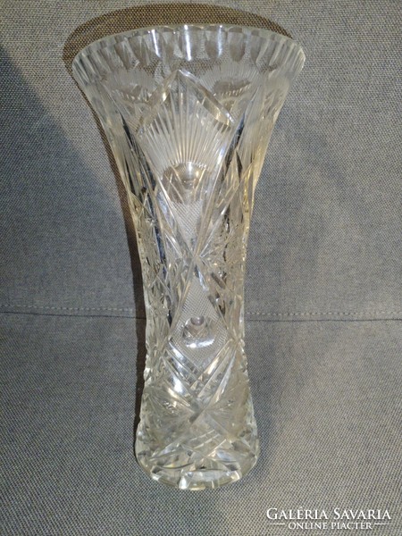Crystal vase richly decorated