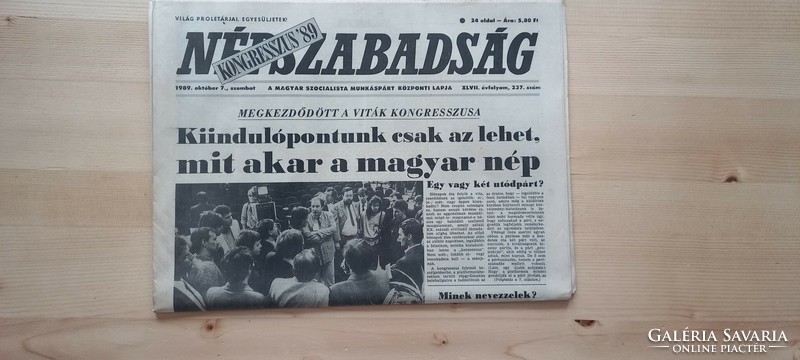 1989. október 7.Népszabadság SZÜLETÉSNAPRA