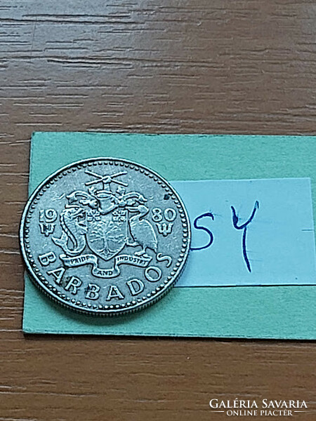 BARBADOS 25 CENT 1980  SZÉLMALOM, Réz-nikkel   SY