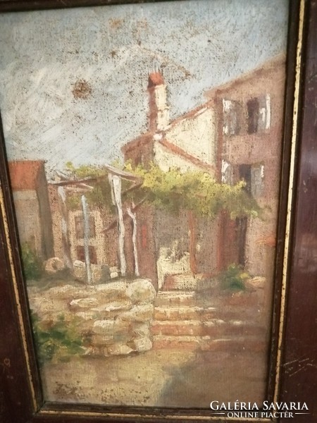 Nagybánya, 2db antik olaj/vászon festmény, 1880-1910, szignózott, eredeti festmények.