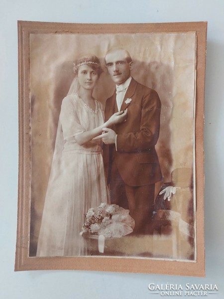 Antique photo old wedding photo