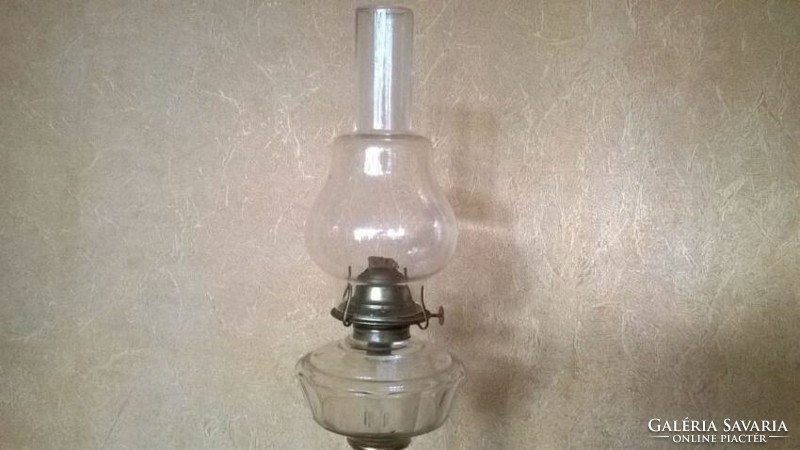 Larger table kerosene lamp with cast iron base