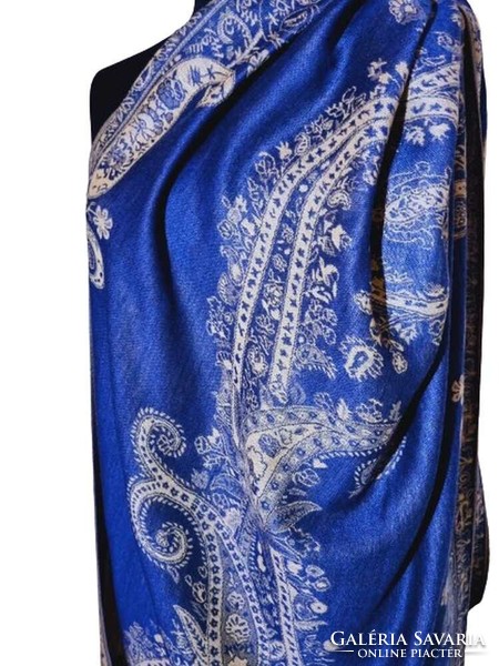 Indian double-sided cashmere shawl 72x180 cm. (7178)