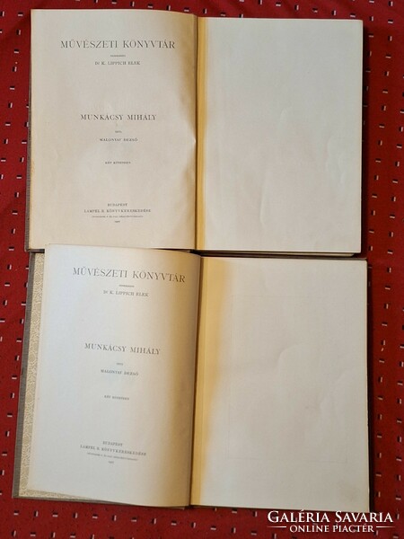 1911 Dr LIPPICH ELEK SZERK.MŰVÉSZETI KÖNYVTÁR- MALONYAY DEZSŐ:MUNKÁCSY I-.II.LOLAMPEL RÓBERT KIADÁS