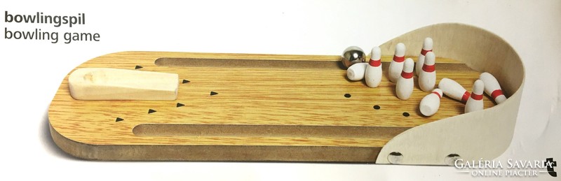 New bowling game table in wooden box