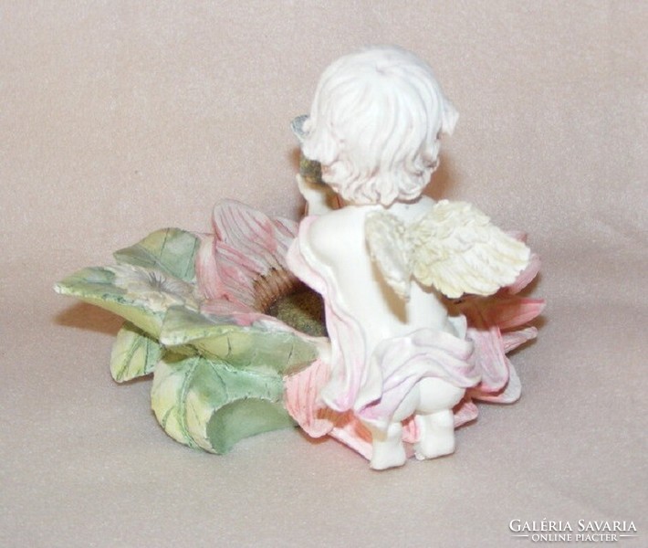 Angel, bird, flower ornament