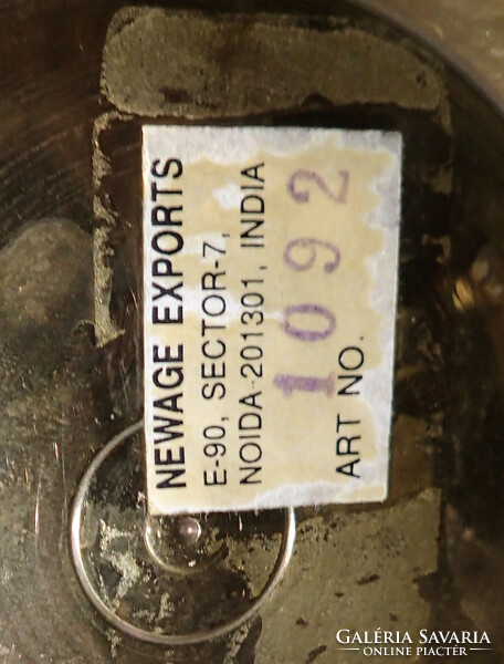 3 db vintage réz dísztárgy kanna jelzett indiai kancsó kiöntő kagyló betétes kínáló tál dísz tárgy