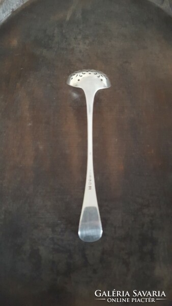 Old English, silver-plated icing sugar spoon