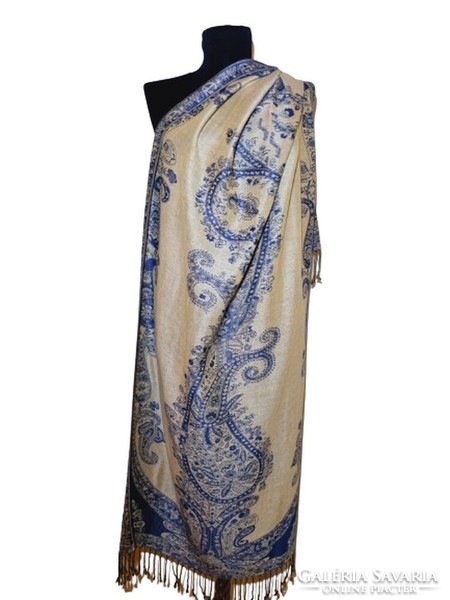 Indian double-sided cashmere shawl 72x180 cm. (7178)