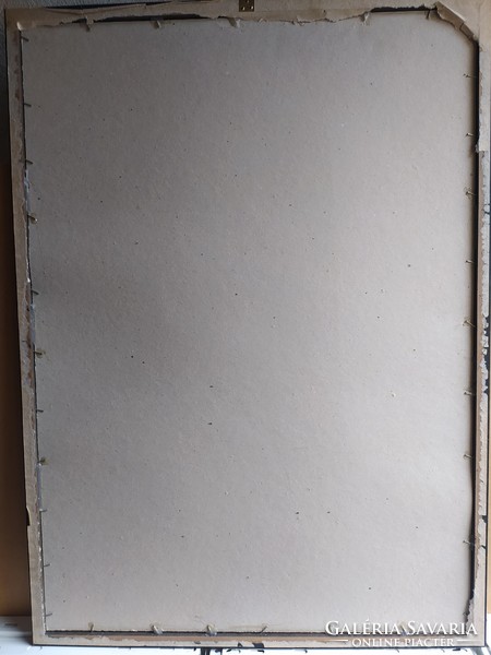 Műterem '91 nagyméretű litográfia, eredeti keretében, szignózott, 73 x 53 cm