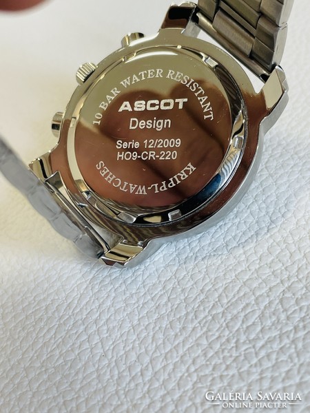 Ascot chronograph men's watch with steel case