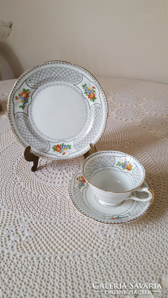 Angol W & Sons,3 részes porcelán reggeliző,teázó szett