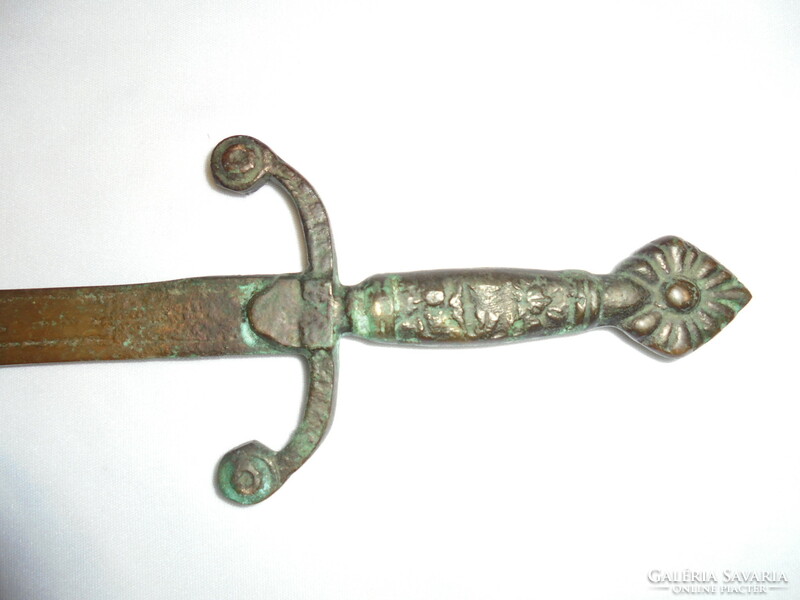 Copper dagger, saber, ornamental sword
