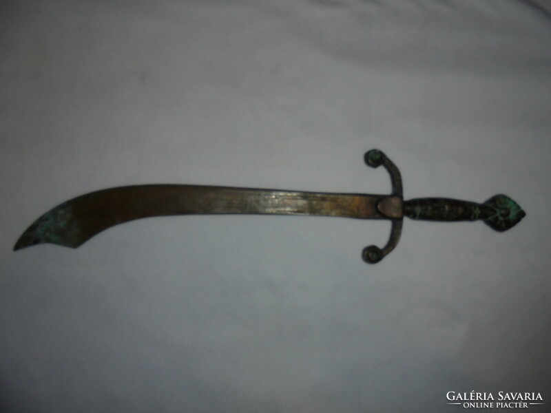 Copper dagger, saber, ornamental sword