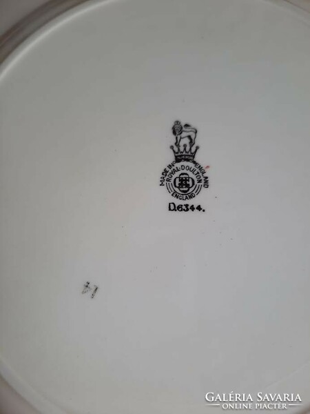 Royal Doulton angol porcelán - fajansz tányér, matrica díszítéssel - hibátlan