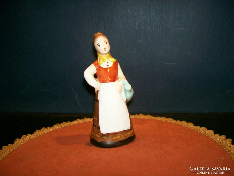 Ceramic water tank woman with jug figurine 11 cm high